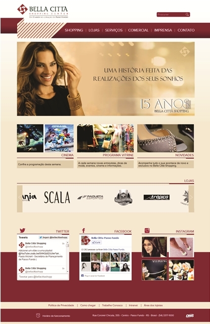 Bella Città Shopping lança novo site