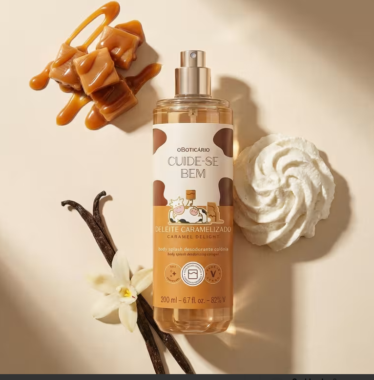 Body Splash Desodorante Colônia Cuide-se Bem Deleite Caramelizado 200ml