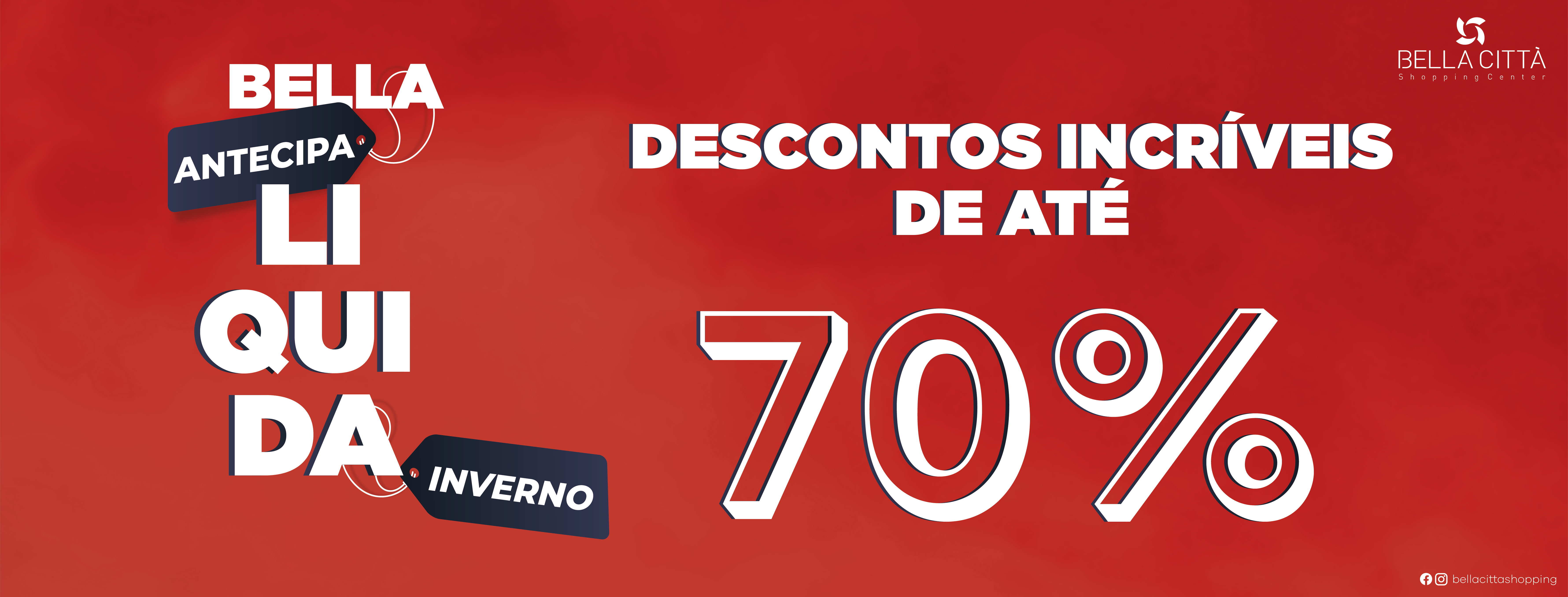Bella Città antecipa liquidação de inverno com descontos que vão até 70%