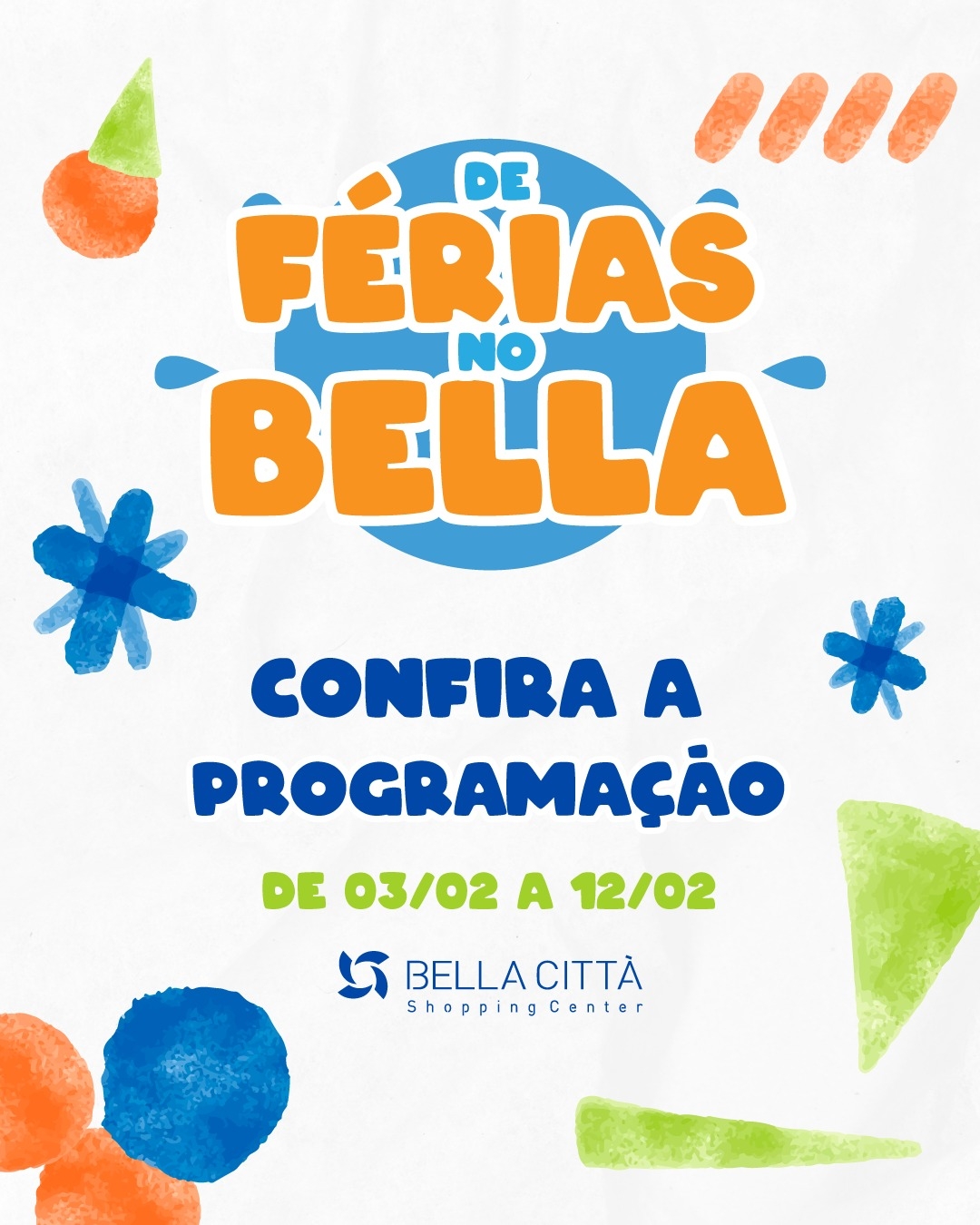 Confira a programação de férias entre os dias 03 e 12 de fevereiro