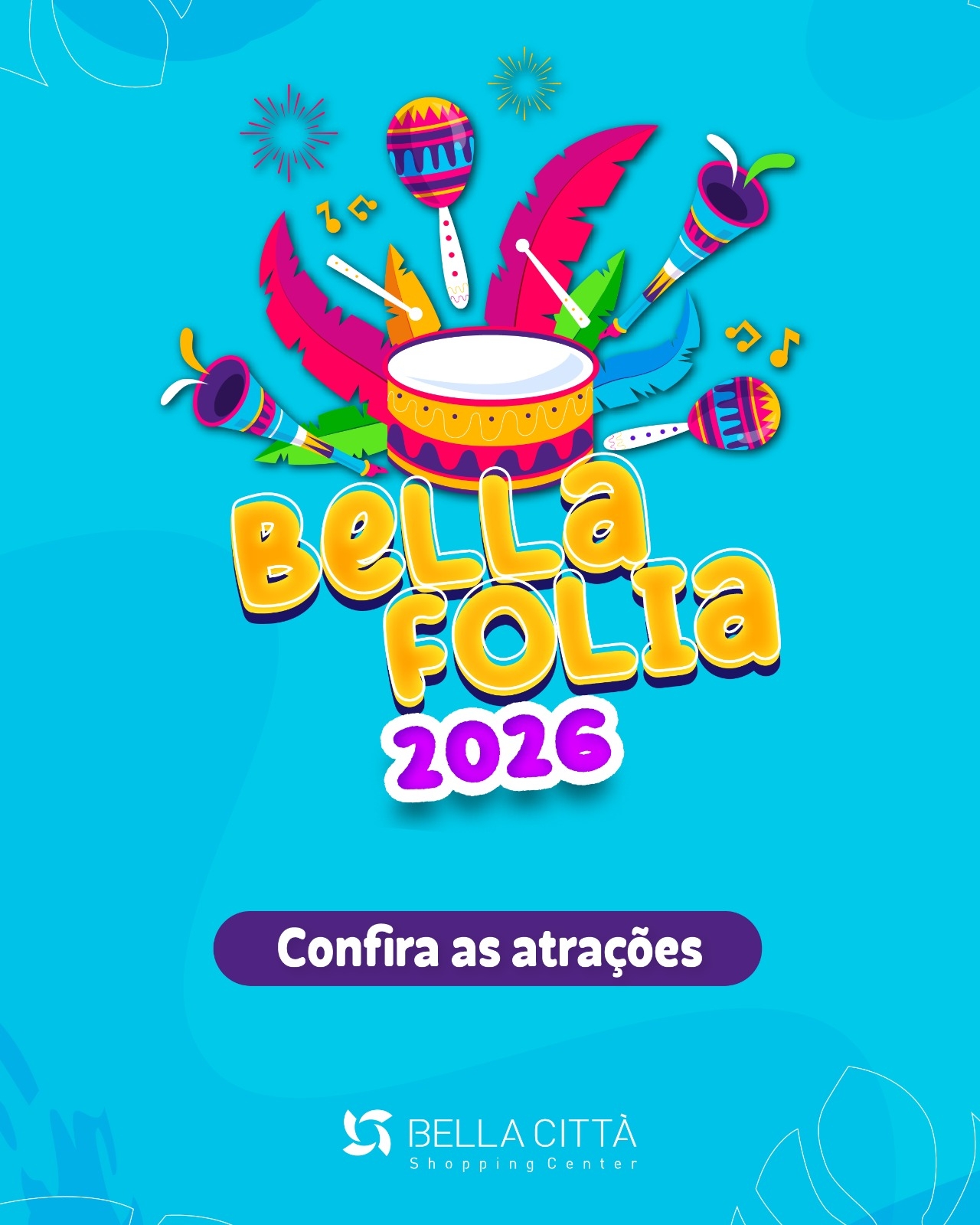Bella Folia 2026 será no dia 14 de fevereiro, com atividades de carnaval para toda a família
