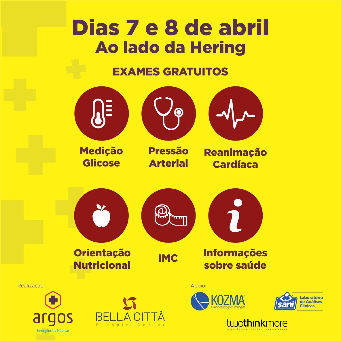 Dia Mundial da Saúde com Exames Gratuitos no Bella Città