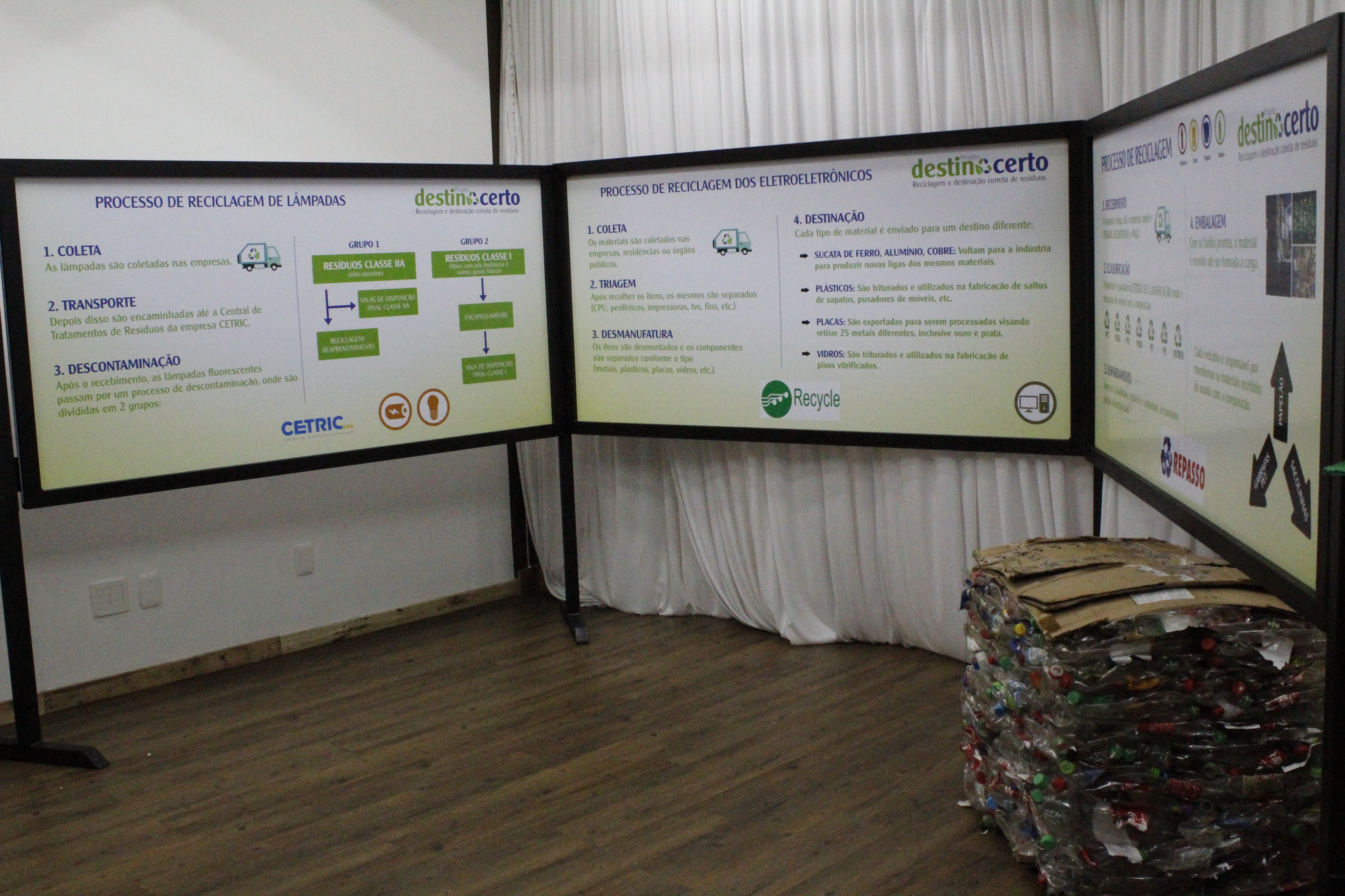 Bella Città promove exposição dos processos de reciclagem de resíduos