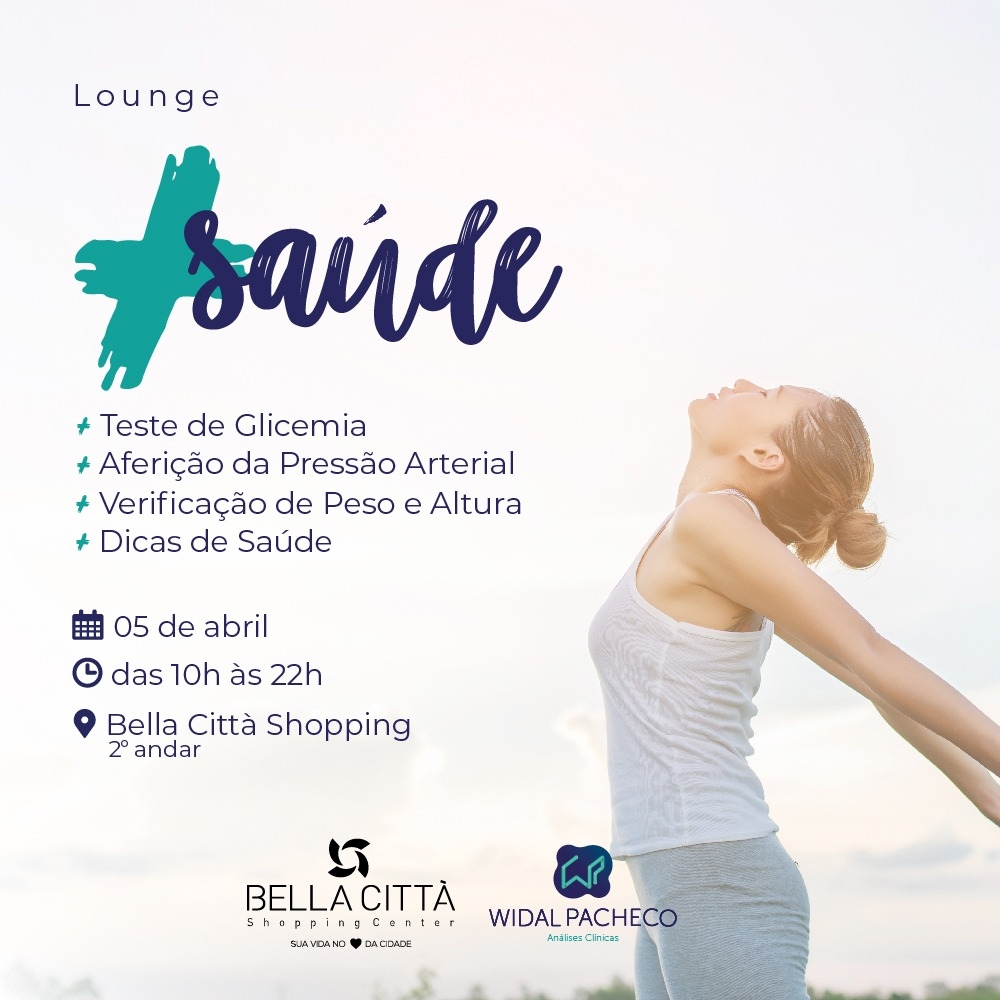Bella Città Shopping e Laboratório Widal Pacheco promovem ação do Dia Mundial da Saúde