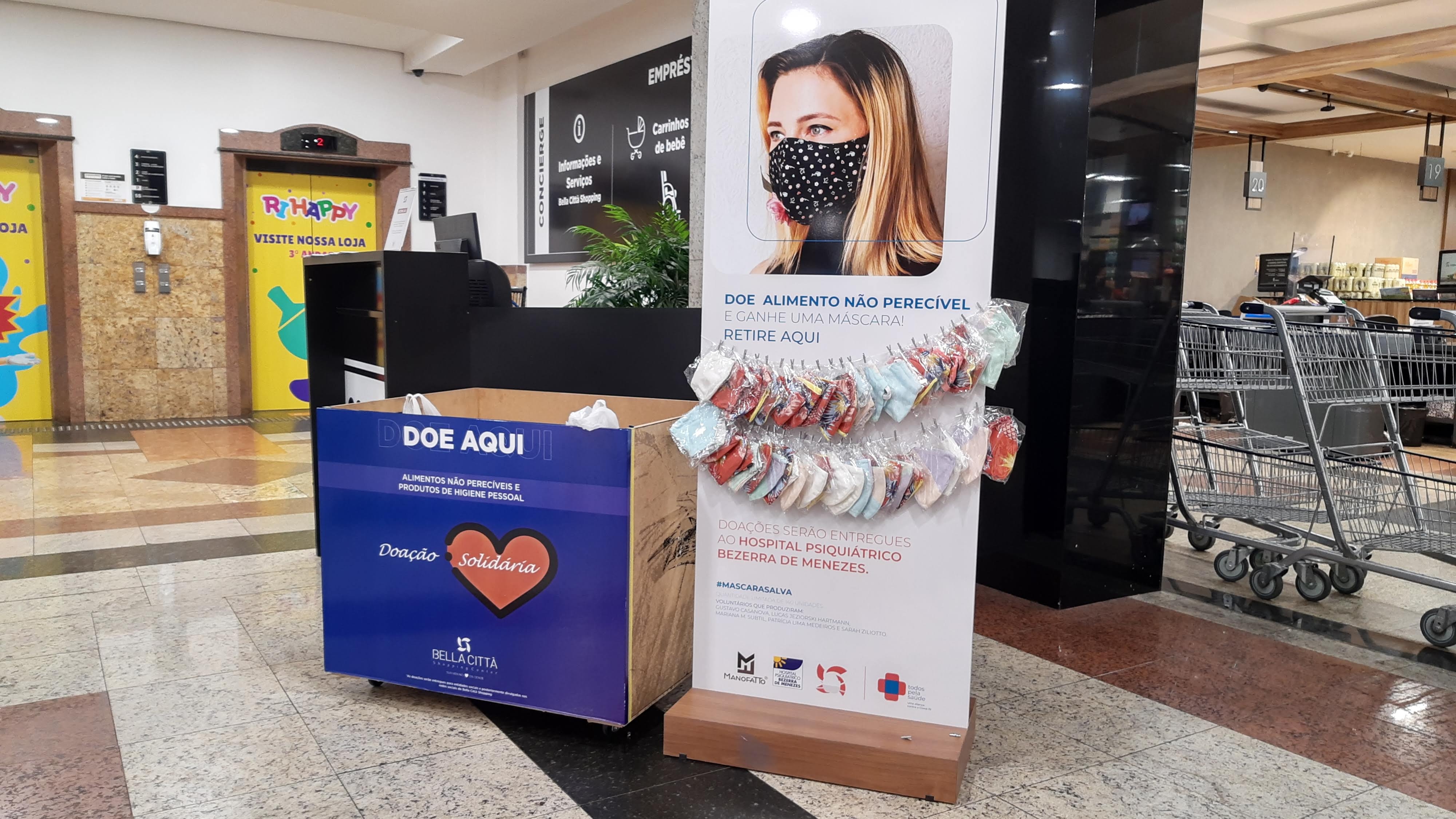 O BELLA CITTÀ REALIZA CAPANHA DE DISTRIBUIÇÃO DE MÁSCARAS E ARRECADAÇÃO DE ALIMENTOS