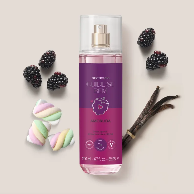 Body Splash Desodorante Colônia Cuide-se Bem Amoruda, 200ml