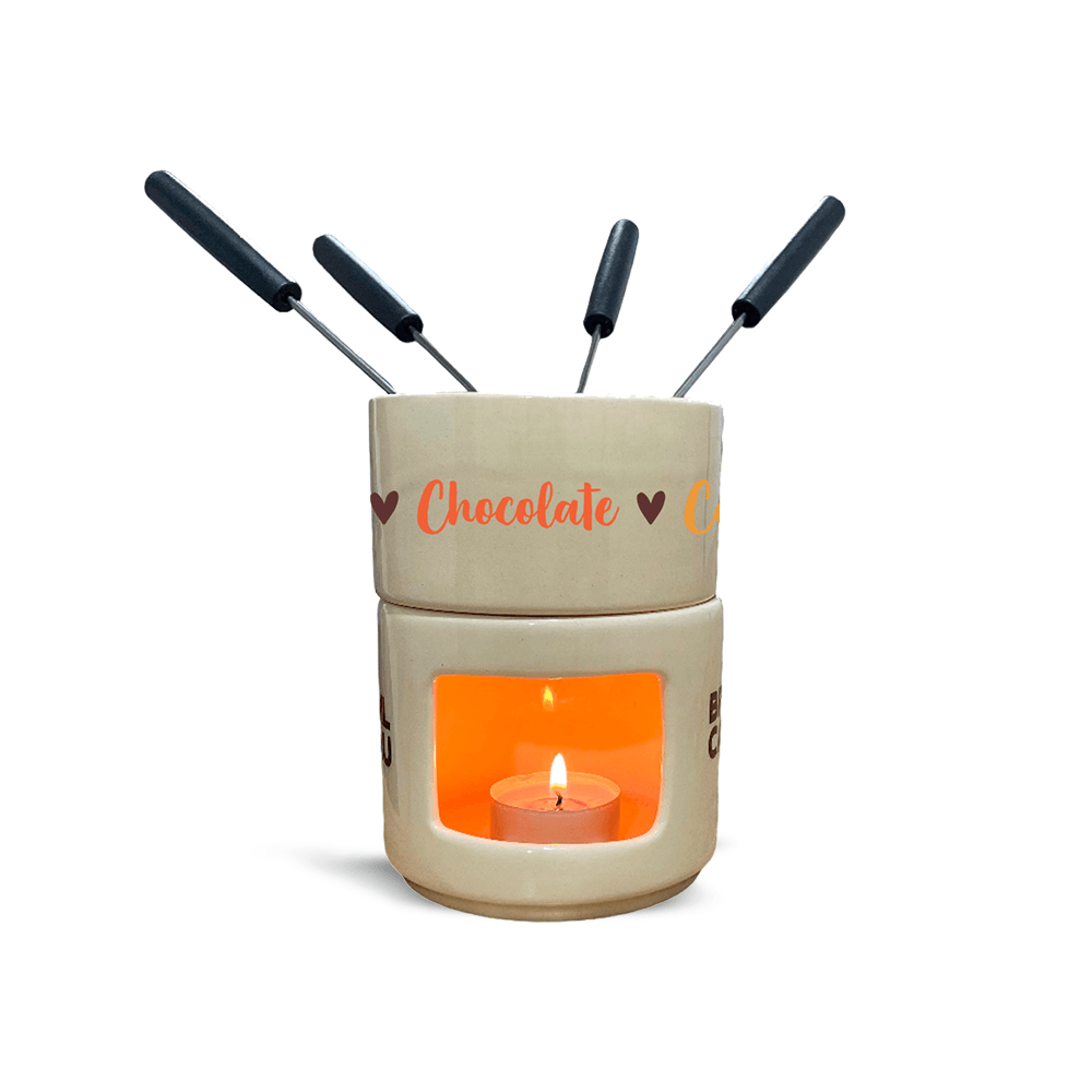 Aparelho para Fondue em Cerâmica - 6 Peças