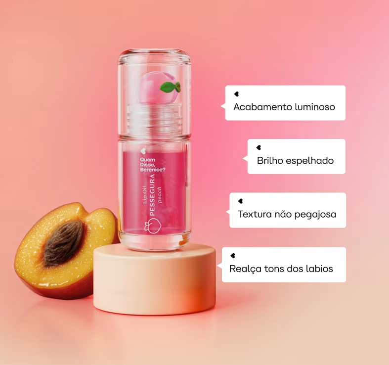 Lip Oil Rosa Fúcsia Cuide-se Bem Pessegura Quem Disse, Berenice? 3,5ml