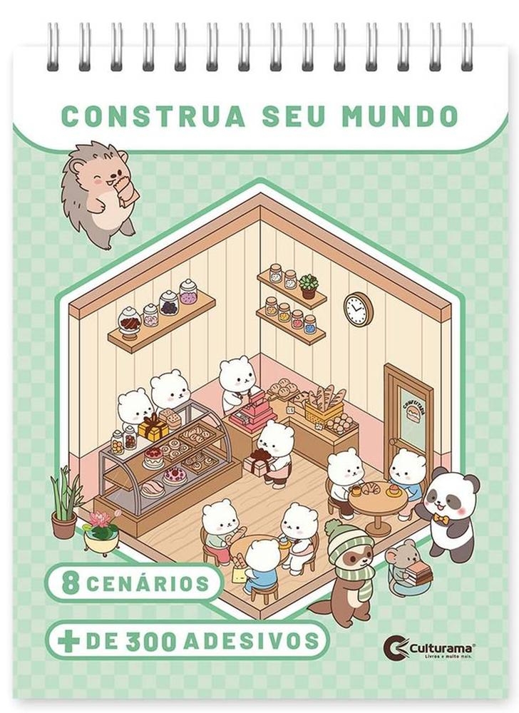 CONSTRUA SEU MUNDO - LIVRO DE CENARIOS COM ADESIVOS - CULTURAMA