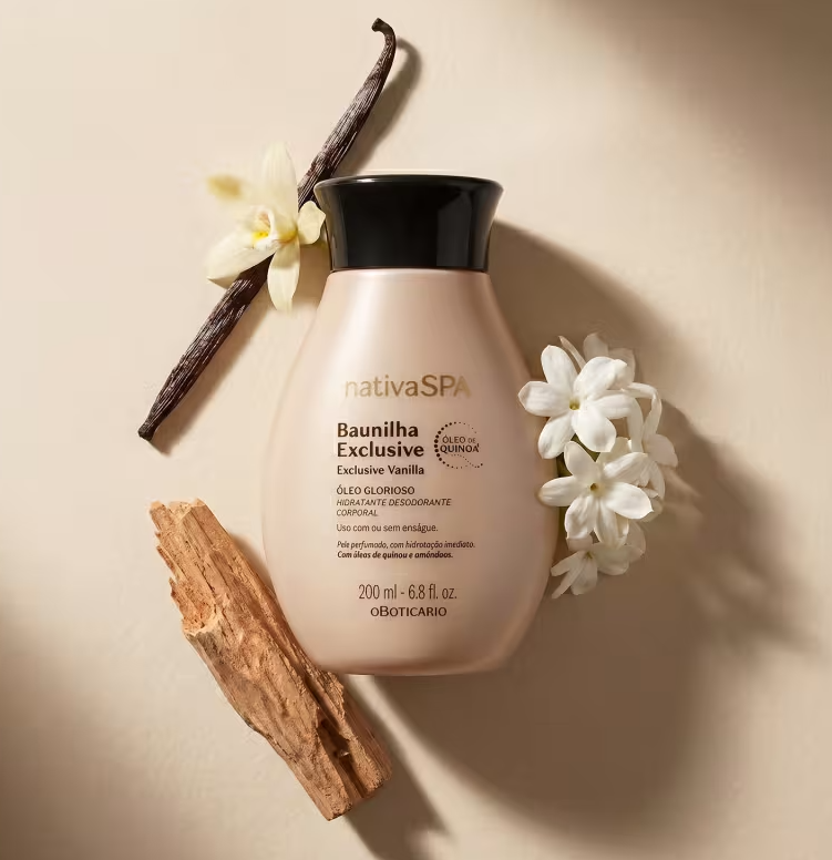 Óleo Glorioso Hidratante Desodorante Corporal Nativa SPA Baunilha Exclusive 200ml